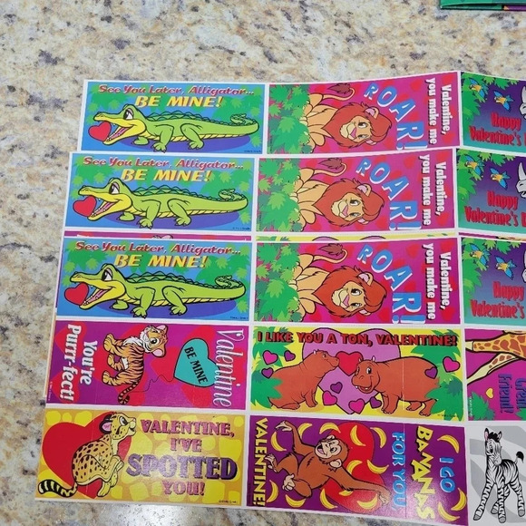 🌴3/$15🌴 Vintage Safari Kingdom Valentines Day Kit Class Room School - Picture 6 of 11